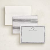 "Oyster Shell" - Personalized Stationery Cards in Eggplant by Cass Loh - Assembled