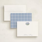 "Hydrangea" - Personalized Stationery Cards in Hydrangea by Itsy Belle Studio - Assembled