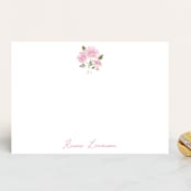 "Peony" - Personalized Stationery Cards in Blush by Itsy Belle Studio - Front