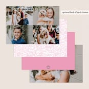"Peony" - Personalized Stationery Cards in Blush by Itsy Belle Studio - Back of Card Options