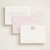 "Peony" - Personalized Stationery Cards in Blush by Itsy Belle Studio - Assembled