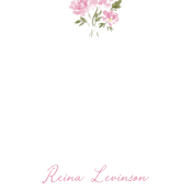 "Peony" - Personalized Stationery Cards in Blush by Itsy Belle Studio - Detail