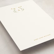 "Baby Blossoms" - Personalized Stationery Cards in Marigold by Jennifer Postorino - Detail