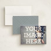 "The Big Picture" - Personalized Stationery Cards in White by Minted - Assembled