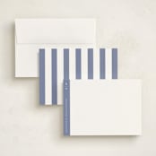 "Sidebar" - Personalized Stationery Cards in Blue Note by Alexandra Cohn - Assembled