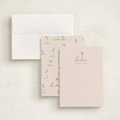 "Sandscape" - Personalized Stationery Cards in Sand by Owl and Toad - Assembled