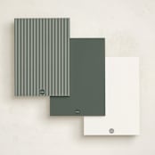 "Minimalist Tag" - Personalized Stationery Cards in Sage by Stacy Maalouf - Back of Card Options
