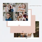 "Crayon Writing" - Personalized Stationery Cards in Cotton Candy by Ani Somi - Back of Card Options