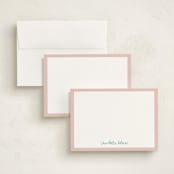 "Crayon Writing" - Personalized Stationery Cards in Cotton Candy by Ani Somi - Assembled