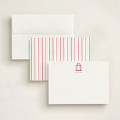 "Boat Tote" - Personalized Stationery Cards in Lobster by Erika Firm - Assembled