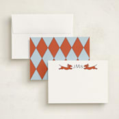 "Follow Your Noses" - Personalized Stationery Cards in Rust by Alize Cetintas Kure - Assembled