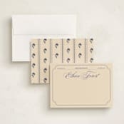 "From the Office Vintage" - Personalized Stationery Cards in Cream by Abby Fabrizio - Assembled
