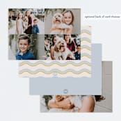 "Squiggled" - Personalized Stationery Cards in Lemongrass by Everett Paper Goods - Back of Card Options