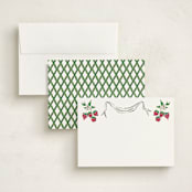 "Strawberry Queen" - Personalized Stationery Cards in Strawberry by Jill Delavan - Assembled
