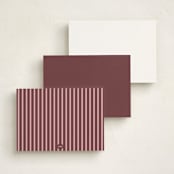 "Snail Mail" - Personalized Stationery Cards in Raspberry by Pati Cascino - Back of Card Options