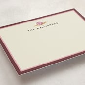 "Snail Mail" - Personalized Stationery Cards in Raspberry by Pati Cascino - Detail