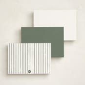 "Hand illustrated Garden Gate" - Personalized Stationery Cards in Forest by Jackie Crawford - Back of Card Options