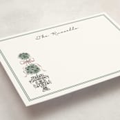 "Hand illustrated Garden Gate" - Personalized Stationery Cards in Forest by Jackie Crawford - Detail
