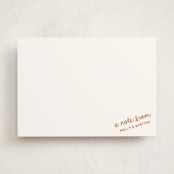 "Imprint" - Personalized Stationery Cards in Tangerine by Jelena Vuletic - Front