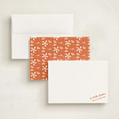 "Imprint" - Personalized Stationery Cards in Tangerine by Jelena Vuletic - Assembled
