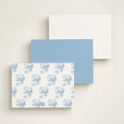 "Cheseapeake" - Personalized Stationery Cards in Sky Blue by Megan Davis - Back of Card Options