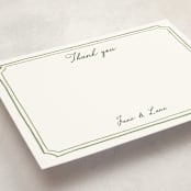 "Handwritten" - Personalized Stationery Cards in Moss by Cass Loh - Detail