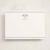 "Southern Mallard Duck" - Personalized Stationery Cards in Powder by Rebecca Marchese - Front