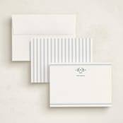 "Southern Mallard Duck" - Personalized Stationery Cards in Powder by Rebecca Marchese - Assembled