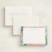 "In The Garden" - Personalized Stationery Cards in Rose by Elizabeth Bishop - Assembled