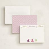"Princess Party" - Personalized Stationery Cards in Silk by JeAnna Casper - Assembled
