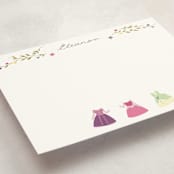 "Princess Party" - Personalized Stationery Cards in Silk by JeAnna Casper - Detail