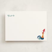"Disney's Moana Hei Hei" - Personalized Stationery Cards in Cotton by Kristen Knechtel - Front