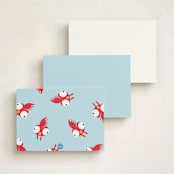 "Disney's Moana Hei Hei" - Personalized Stationery Cards in Cotton by Kristen Knechtel - Back of Card Options