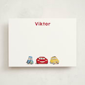 "DIsney Pixar Cars Lightning McQueen and Friends" - Personalized Stationery Cards in Cloud by tinaleeart - Front