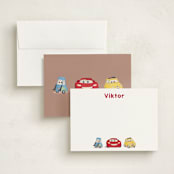 "DIsney Pixar Cars Lightning McQueen and Friends" - Personalized Stationery Cards in Cloud by tinaleeart - Assembled