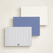 "Coastal Toile" - Personalized Stationery Cards in Periwinkle by Jenna Holcomb - Back of Card Options