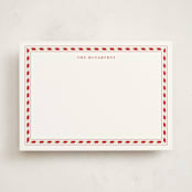 "Sweet Peppermint Frame" - Personalized Stationery Cards in Candy Cane by Alston Foster - Front