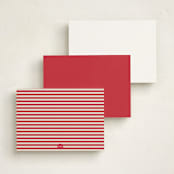 "Sweet Peppermint Frame" - Personalized Stationery Cards in Candy Cane by Alston Foster - Back of Card Options