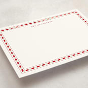 "Sweet Peppermint Frame" - Personalized Stationery Cards in Candy Cane by Alston Foster - Detail
