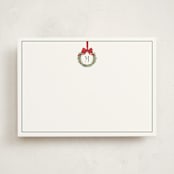 "Winter Monogram" - Personalized Stationery Cards in Wreath by Petra Kern - Front