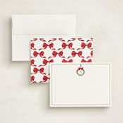 "Winter Monogram" - Personalized Stationery Cards in Wreath by Petra Kern - Assembled