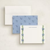 "Plaid bows" - Personalized Stationery Cards in Frosted by Sarah Knight - Assembled