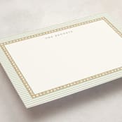 "Woven Pine" - Personalized Stationery Cards in Pine by Bayberry Kate - Detail