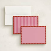 "Color Wave" - Personalized Stationery Cards in Raspberry by Helena Vitto - Assembled