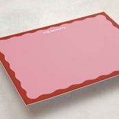 "Color Wave" - Personalized Stationery Cards in Raspberry by Helena Vitto - Detail