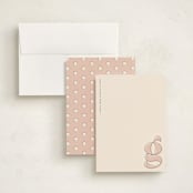"Modish" - Personalized Stationery Cards in Blush by Ashley Rosenbaum - Assembled