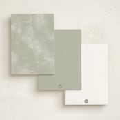 "Cameo" - Personalized Stationery Cards in Sage by Erin L. Wilson - Back of Card Options