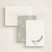 "Cameo" - Personalized Stationery Cards in Sage by Erin L. Wilson - Assembled