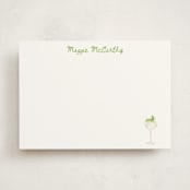 "Hugo Spritz (add-on)" - Personalized Stationery Cards in Lime by Baumbirdy - Front