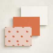 "Negroni (add-on)" - Personalized Stationery Cards in Tangerine by Baumbirdy - Back of Card Options